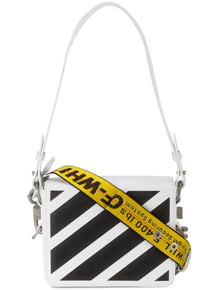 Off-white White Warning Tape Shoulder Bag