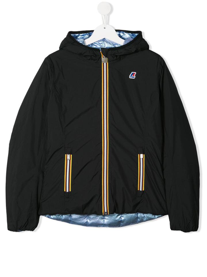 K Way Kids Teen Lily Reversible Padded Jacket - Black