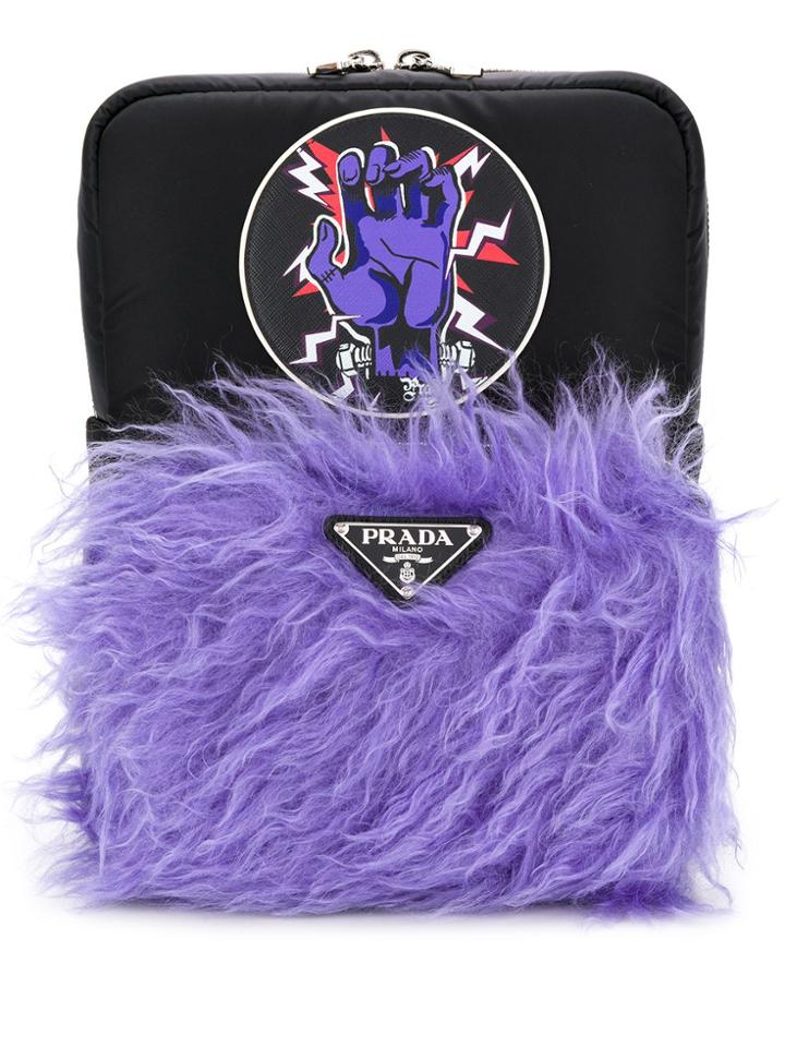 Prada Frankenstein Print Backpack - Black