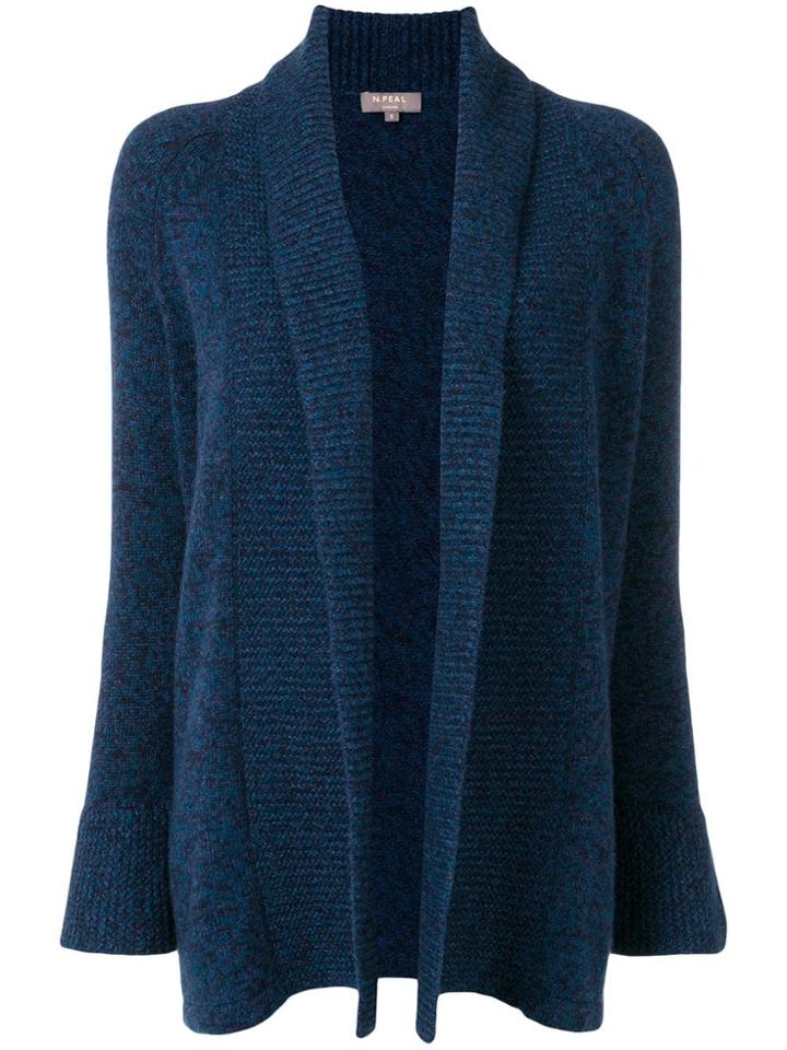 N.peal Open Front Cardigan - Blue