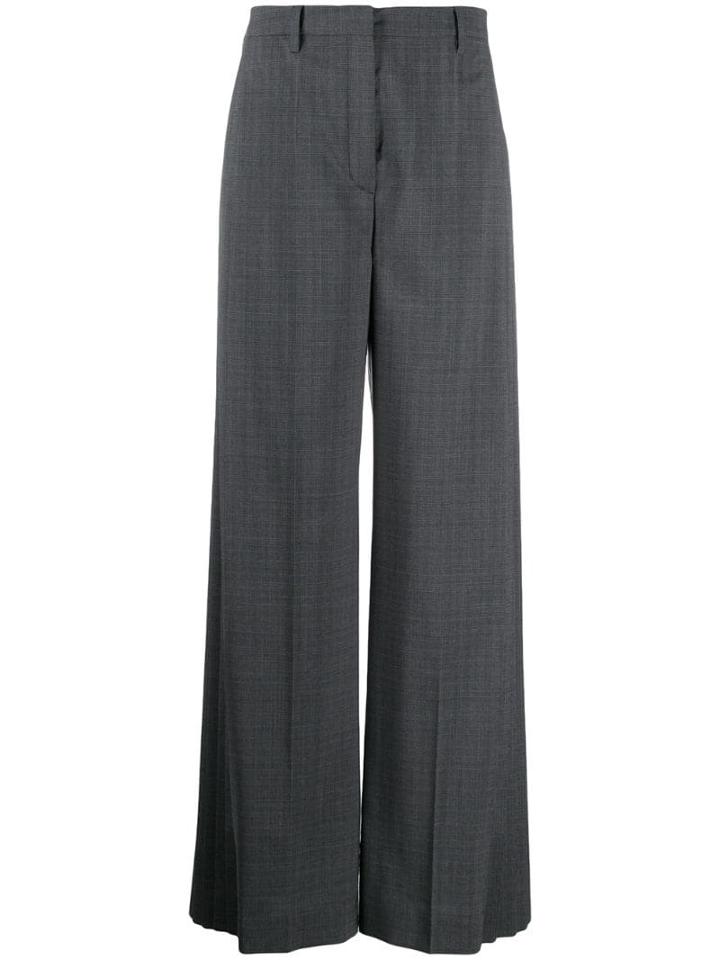 Prada Wide-leg Tailored Trousers - Grey