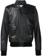 Saint Laurent Zipped Leather Jacket