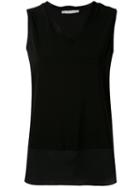 Panelled Vest Top - Women - Spandex/elastane/viscose - 46, Black, Spandex/elastane/viscose, Fabiana Filippi