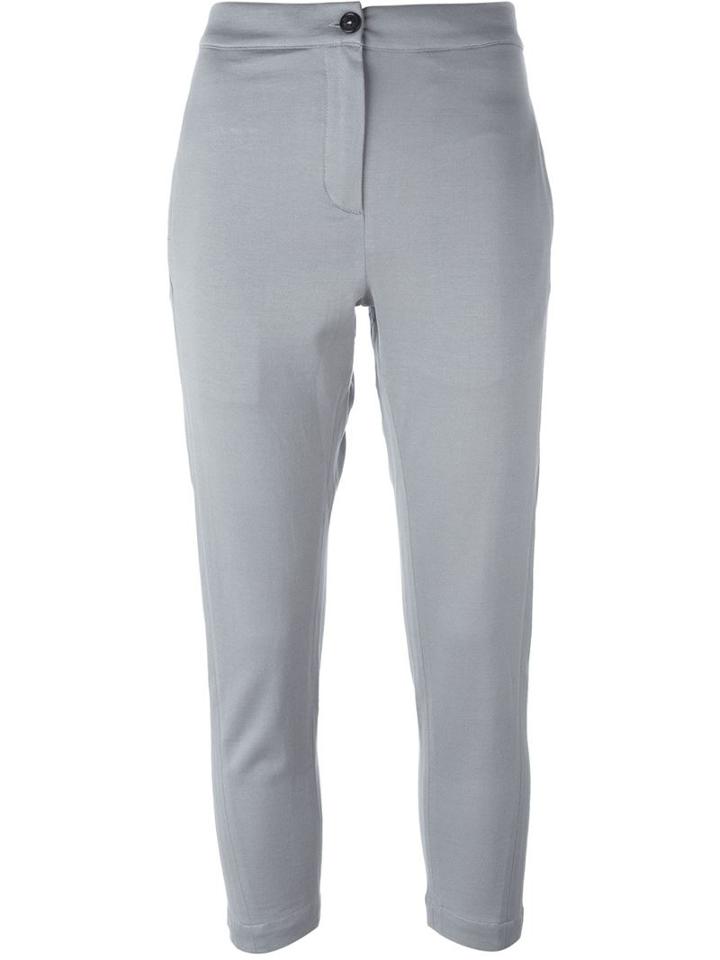 Ann Demeulemeester Classic Cropped Trousers, Women's, Size: 40, Grey, Cotton/rayon