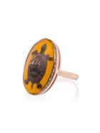 Francesca Villa Pink Being Crystal Chi Va Piano Rose Gold Ring - Pink
