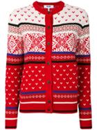 Msgm Embroidered Knitted Cardigan
