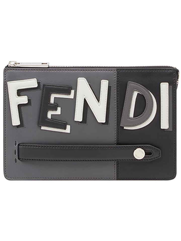 Fendi Fendi-logo Clutch - Black