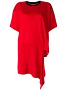 Mm6 Maison Margiela Dropped Asymmetric Top - Red