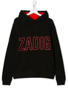 Zadig & Voltaire Kids Teen Logo Hoodie - Black