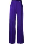 Styland High Waist Flared Trousers - Pink & Purple