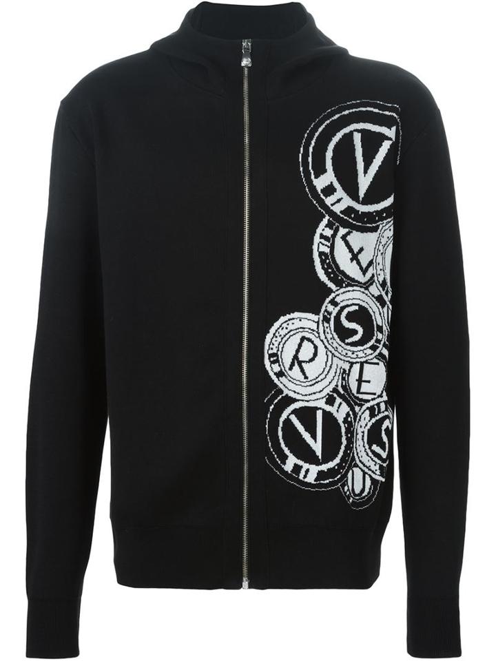 Versus Zipped Intarsia Cardigan
