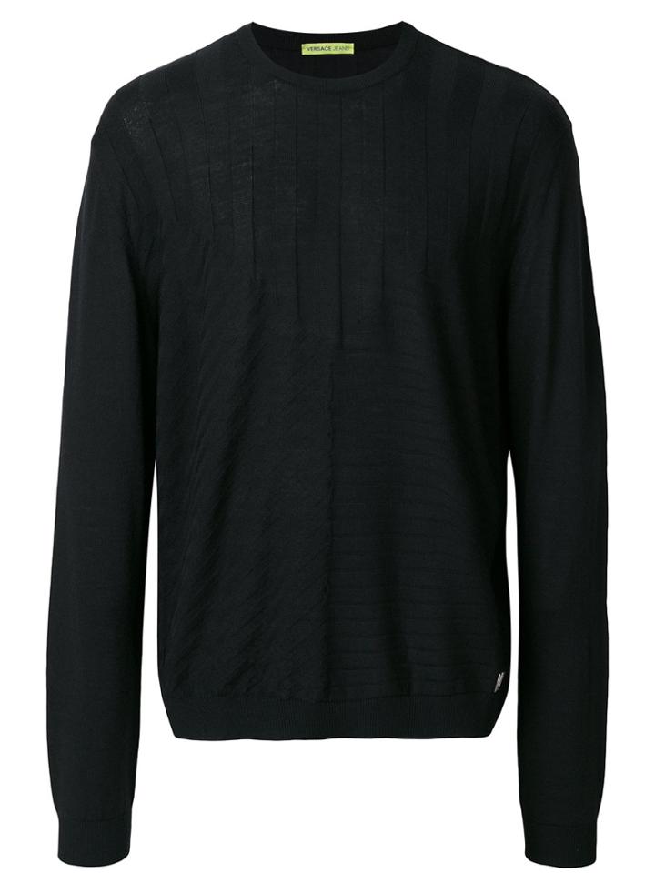 Versace Jeans Textured Sweater - Black
