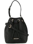 Love Moschino Bucket Shoulder Bag, Black, Polyurethane