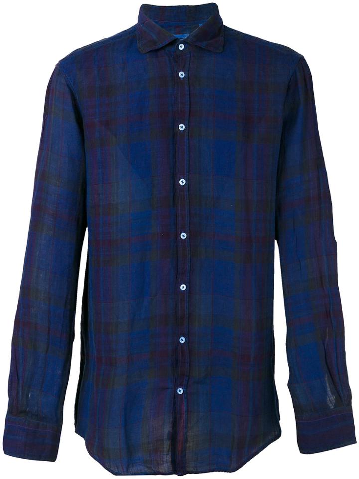 Massimo Alba Plaid Shirt - Blue