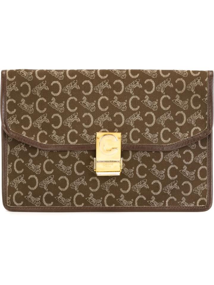 Céline Vintage Envelope Clutch, Women's, Brown