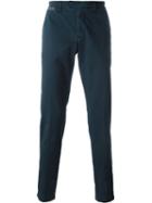 Eleventy Slim Chino Trousers, Men's, Size: 32/34, Blue, Cotton/spandex/elastane