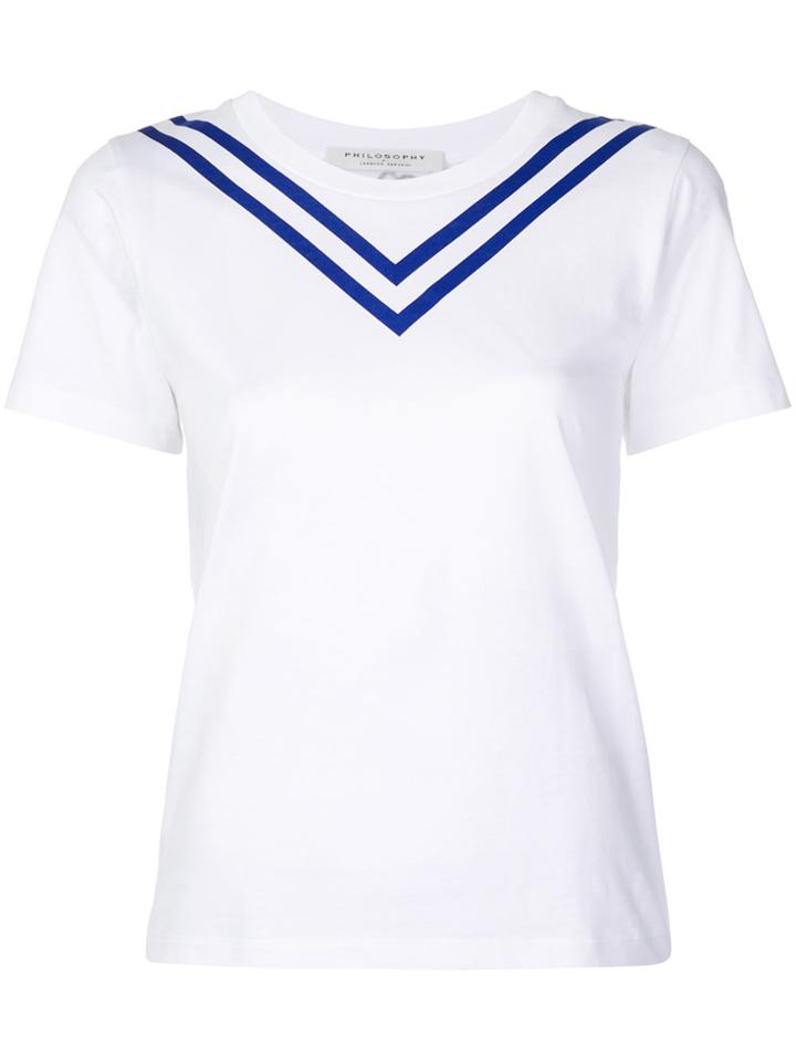 Philosophy Di Lorenzo Serafini Printed V Top - White