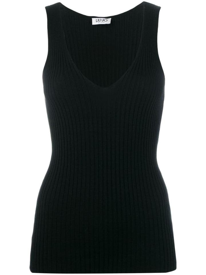 Liu Jo Sleeveless Knitted Top - Black