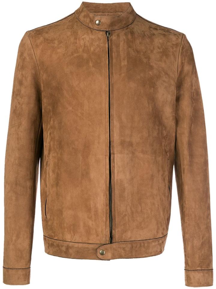 Salvatore Santoro Round Neck Jacket - Brown