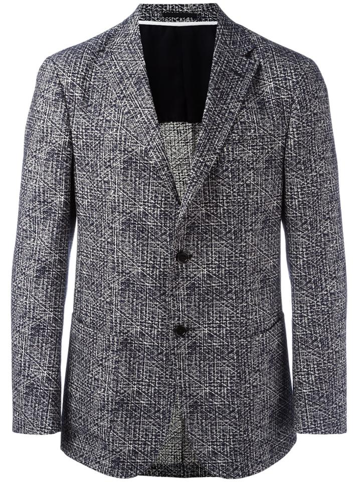 Z Zegna Patterned Blazer - Blue
