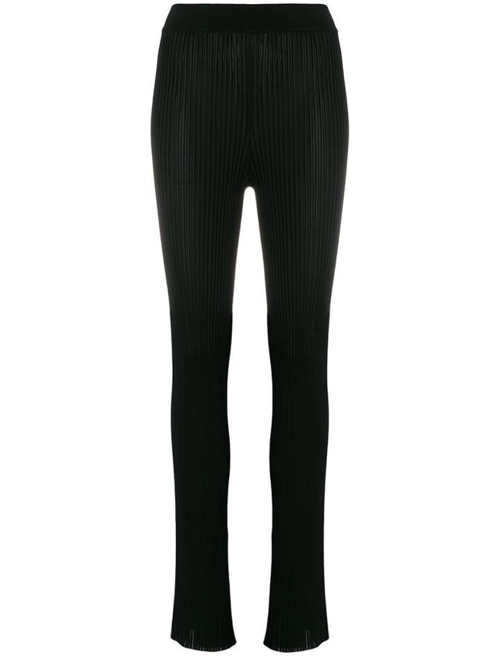 Emilio Pucci Ribbed Knit Trousers - Black