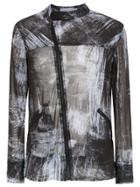 Mara Mac Zipped Printed Blouse - Grey