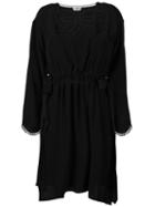 Fendi - Cinched Dress - Women - Silk - 44, Black, Silk