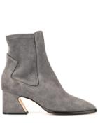Alberta Ferretti Pull-on Chunky Heel Boots - Grey