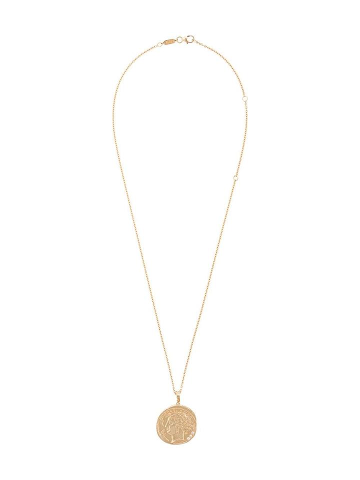Azlee Limited Edition Goddess Diamond Coin Necklace - Gold