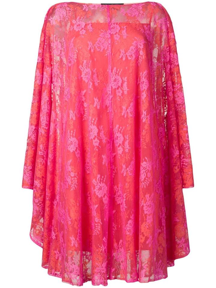 Gianluca Capannolo Flared Lace Dress - Pink