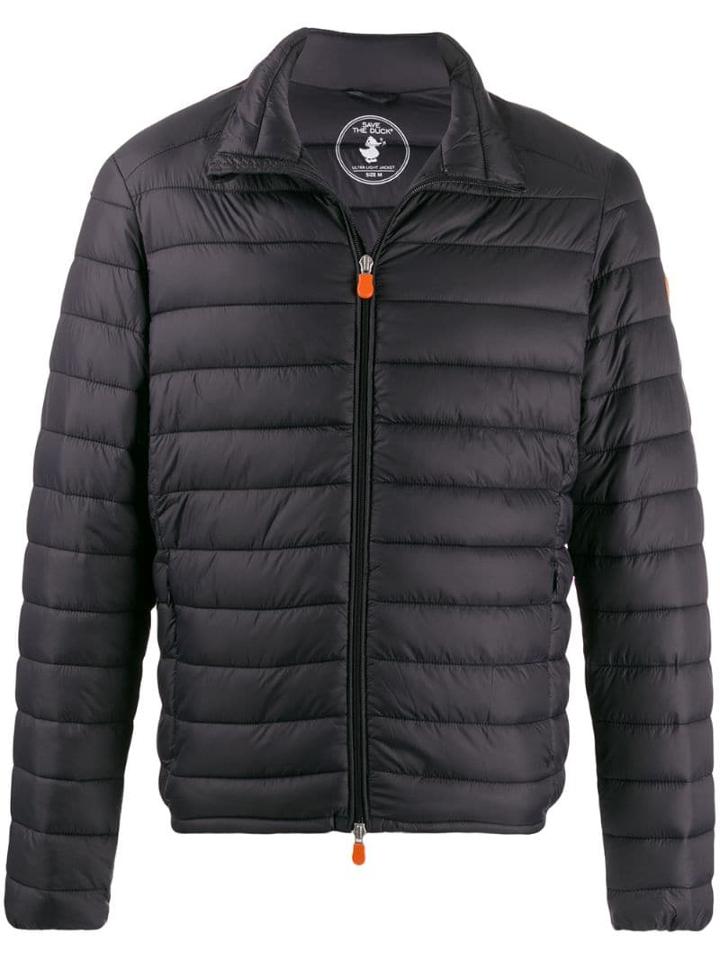 Save The Duck Quilted Zip-front Jacket - Black