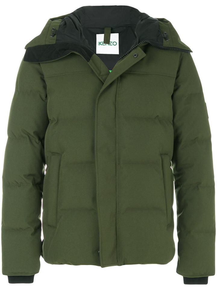 Kenzo Padded Hooded Coat - Green