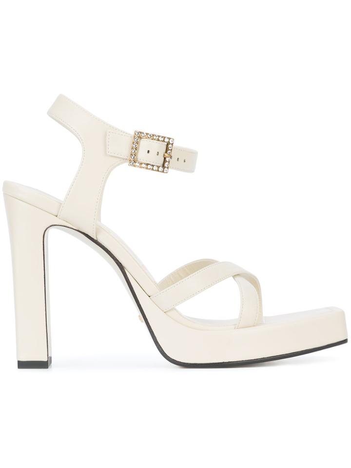 Gucci Extended Platform Sole Sandals - White