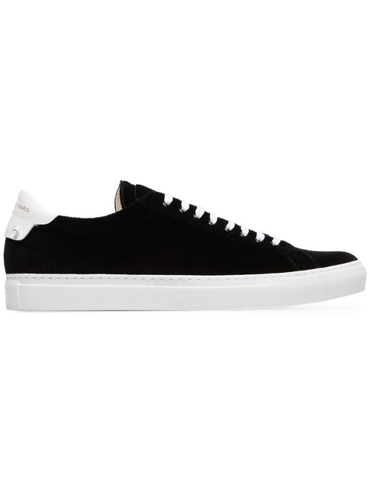 Givenchy Black And White Urban Street Low Top Velvet Sneakers