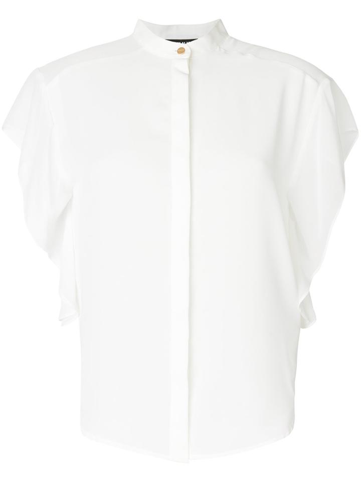 Dkny Flutter Sleeve Shirt - White