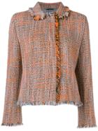 Akris Punto Asymmetric Tweed Jacket - Orange