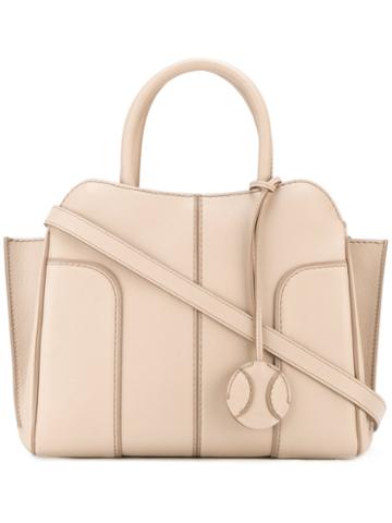Tod's Detachable Strap Tote, Women's, Nude/neutrals, Leather/alcantara
