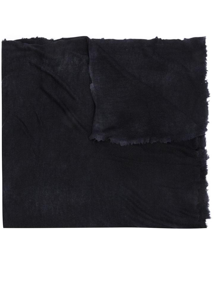 Avant Toi Contrast Panel Shawl - Black
