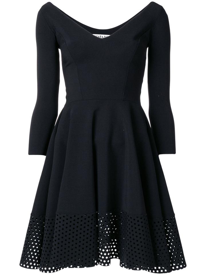 Chiara Boni La Petite Robe Flared Fitted Mini Dress - Black