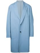 Cerruti 1881 - Single Breasted Coat - Men - Spandex/elastane/virgin Wool - 50, Blue, Spandex/elastane/virgin Wool