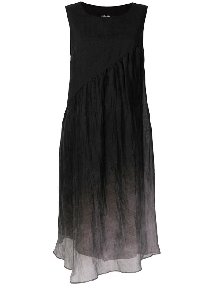 Pas De Calais Gathered Shift Dress - Black