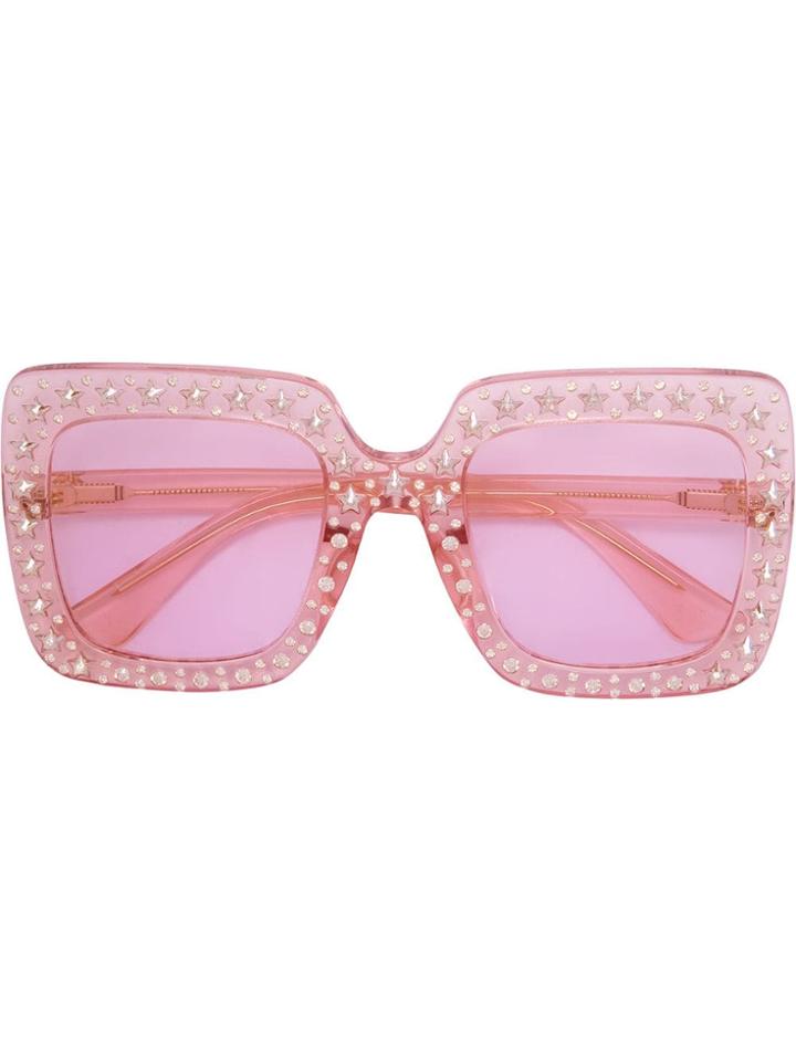 Gucci Eyewear Oversized Square Frame Sunglasses - Pink