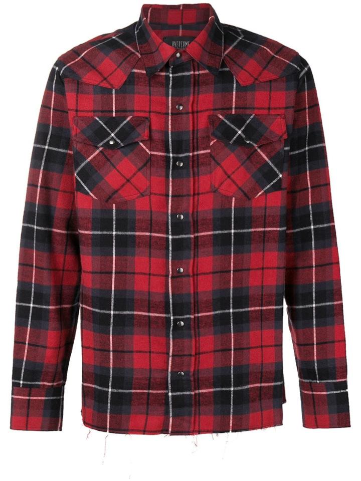 Overcome Casual Plaid Shirt - Red