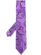 Canali Paisley Print Tie - Pink & Purple
