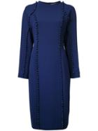 Donnah Mabel - Spheres Applique Dress - Women - Polyester/triacetate - 1, Blue, Polyester/triacetate