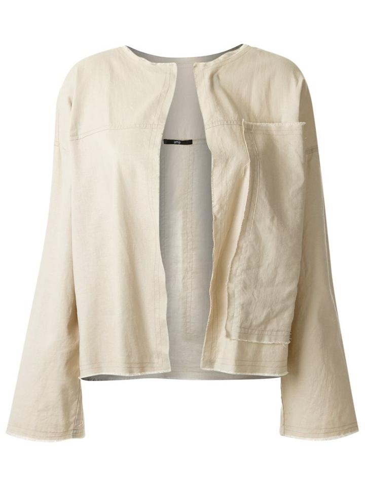 Uma Raquel Davidowicz Panelled Jacket, Women's, Size: 40, Nude/neutrals, Linen/flax/spandex/elastane/viscose