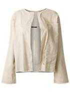 Uma Raquel Davidowicz Panelled Jacket, Women's, Size: 40, Nude/neutrals, Linen/flax/spandex/elastane/viscose