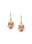 Aurelie Bidermann Pink Bead Tulip Earrings - Metallic