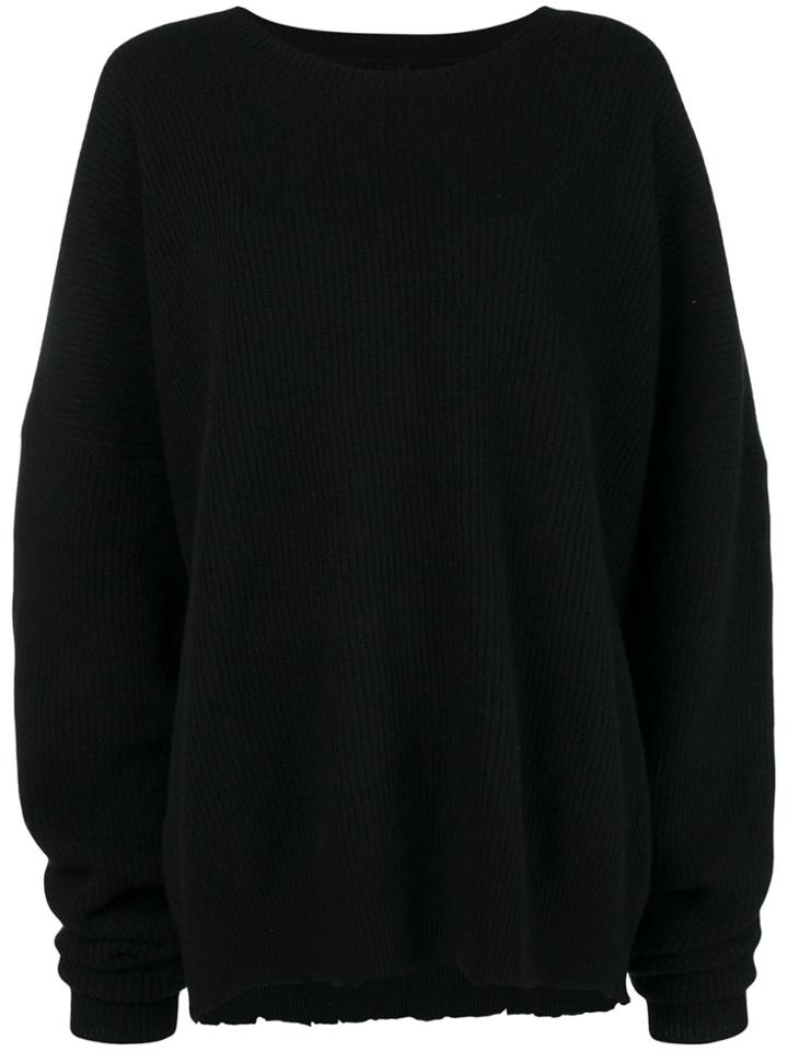 Unravel Project Raw Edge Jumper - Black