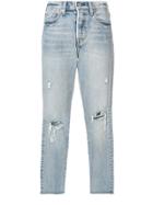 Levi's Ripped Cropped Jeans - Blue